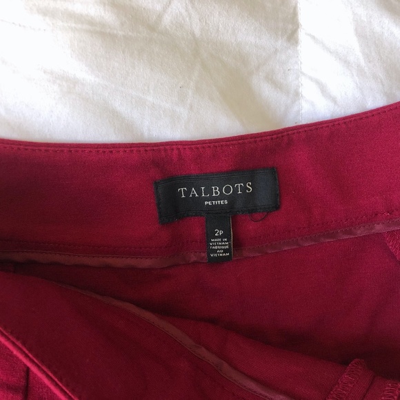 TALBOTS Pink High Waisted A-Line Skirt - Picture 5 of 9